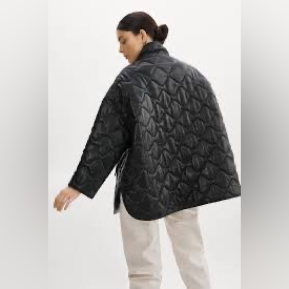 Lamarque Beruka Quilted Leather Jacket Coat Free People - Picture 4 of 17